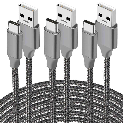 USB C ChargerCable 10FT,3Pack CileenLongFastChargingCordCompatibleForMotoGPower/Stylus,Samsung S10/S9/S8,Note8,A51/A01/A11,Tab S6/7Lite,OnePlusNor...
