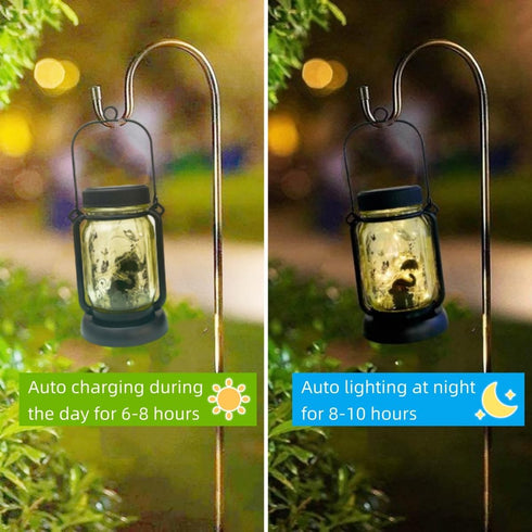 Elephant Play Fairy Theme Garden Lights, Solar Mason Jar Lights, Patio Solar Lights, Outdoor Decorative Lights, Hanging Lights, Gifts for Mom, Gif...