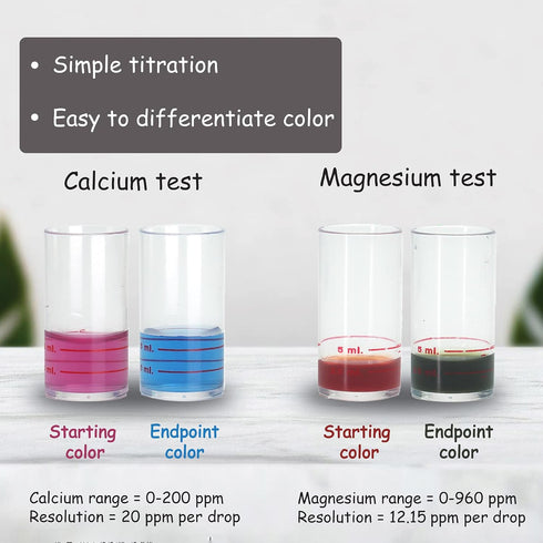 Monitor Calcium/Magnesium Low Salinity (0-5 PPT) Test KIT (120 Tests) - Monitor Aquarium and aquaculture Water Quality...