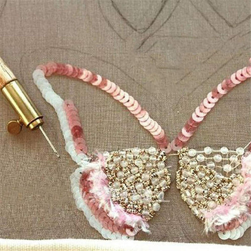 Tambour Hook with 3 Needles, Embroidery Beginner Kit with French Embroidery Needles Scissors, Embroidery Beading Needle Tools Kit, Crochet Tool Ki...