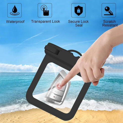 2 Pack Submersible Waterproof Wallet Dry Car Key Fob Case Bag,Swimming Surfing Water Sports Small Waterproof Pouch Holder for Money Door Ship Card...