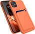 kwmobile Case Compatible with Apple iPhone 11 Case - TPU Phone Cover with Credit Card Holder - Orange...