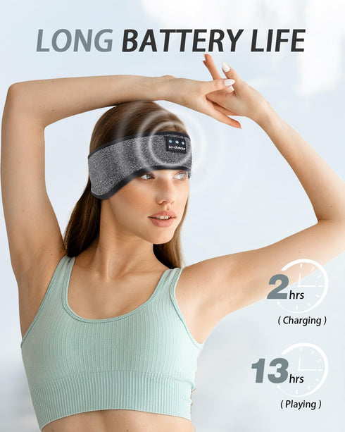 LC-dolida Sleep Headphones Bluetooth Headband,Wireless Headband Headphones with Thin HD Speakers,Soft Long Time Play Sports Headsets Perfect for S...