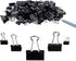 DSTELIN Binder Clips Paper Clamps Assorted Sizes 150 Count (Black), Large, Medium, Small, X Small and Micro, 5 Sizes in One Pack, Meet Your Differ...