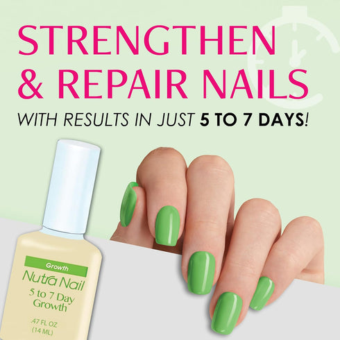 Nutra Nail 5 to 7 Day Growth Treatment - Fast Keratin Nail Hardener & Nail Strengthener for Thin Nails, Brittle & Damaged (0.47 Fl Oz)...