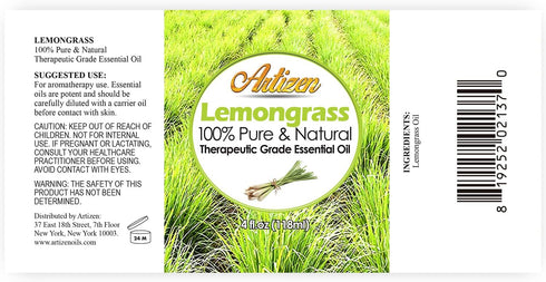 Artizen 4oz Oils - Lemongrass Essential Oil - 4 Fluid Ounces...