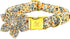 Elegant little tail Fall Dog Collar, Halloween Plaid Dog Collar with Flower Girl Boy Pet Collar Dog Flowers Holiday Dog Collar Flower Soft Durable...