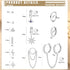 IRONBOX 12Pairs 14K Gold Plated Huggie Hoop Studs Earrings Set for Women Small Dainty Minimalist Chain Earrings Cartilage CZ Ball Earring Sets for...