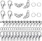 800 Pcs Jewelry Making Accessories Set with 100 Pieces Lobster Claw Clasp 200 Pieces Bead Tips Knot Covers and 500 Pieces Open Jump Ring Connector...