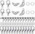 800 Pcs Jewelry Making Accessories Set with 100 Pieces Lobster Claw Clasp 200 Pieces Bead Tips Knot Covers and 500 Pieces Open Jump Ring Connector...