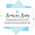 Hadley Designs 25 Books For Baby Shower Request Cards - Blue Baby Shower Invitation Inserts, Book Request Baby Shower Guest Book Alternative, Brin...