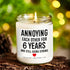6 Years Candle, Iron Anniversary, Gifts for Him, Her, 6 Year Anniversary, Gifts for Men, Wife, Husband, Women, 6th Wedding Anniversary, Gifts for ...