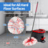 Spin Mop Replacement Heads, Mop Refills Compatible with O-Cedar EasyWring Triangle Spin Mop, 40% More Cleaning Power, 2 Pack Microfiber Mop Replac...