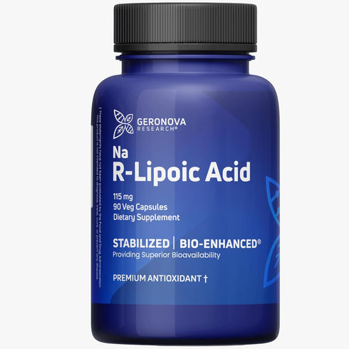 R-Lipoic Acid 115mg 90 Caps - Stabilized R-Alpha Lipoic Acid with Superior Bioavailability, Metabolic Activity & Healthy Aging Support - Gluten Fr...