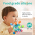 Baby Montessori Teething Toys for 0-6 6-12 Months BPA Free Sensory Toys for Babies 0 3 6 9 12 18 Months Newborn Infant Learning Developmental Chew...