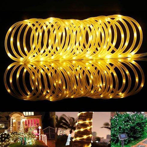lychee Solar Rope Lights Outdoor 16.5ft 50LED Waterproof Solar Power String w/Light Outdoor Rope Lights Ideal for Home Garden Party Wedding Decora...