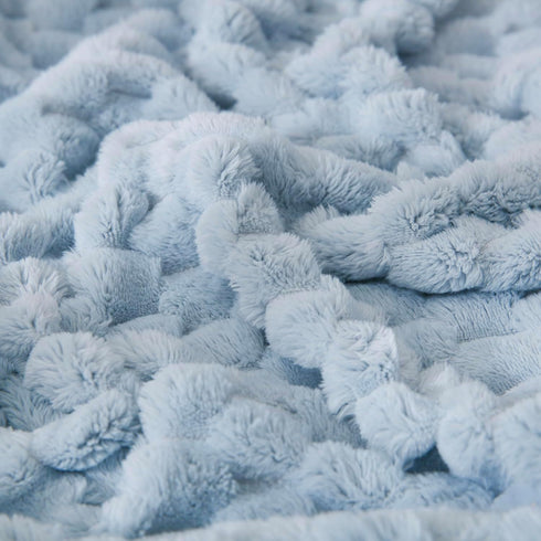 HOMRITAR Baby Blanket for Boys or Girls 3D Jacquard Fluffy Fuzzy Blanket for Infant, Soft Warm Cozy Flannel Fleece Warm Blanket Nursery, Stroller ...