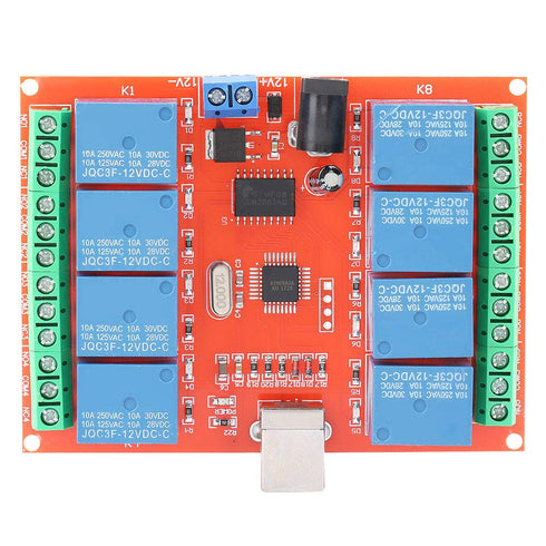 USB Relay,Relay Board,Relay Module,12V 8-Channel USB Controller Switch Relay Module for Intelligent Switch Control, Electrical Control, Industrial...