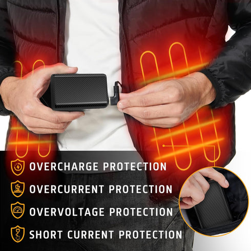 [2023 NEW 5V2A Heated Vest Battery Pack 10000mah Rechargeable Power Bank Battery Pack for Heated Vests Heated Jackets Heated Hoodies Heated Pants ...
