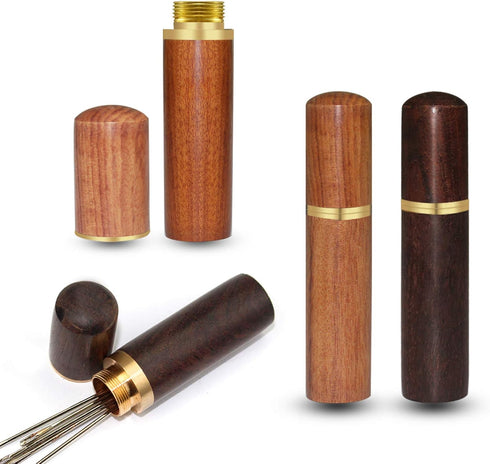 4 Pieces Sewing Needles Holder Sewing Storage Case Wooden Needle Storage Case Box for Sewing Supplies Storage...