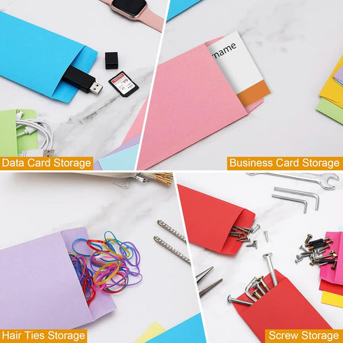 VANRA 150 PCS Coin Envelopes #1 Seed Envelopes Colorful Small Parts Envelope Tiny Cards Storage Packets with Gummed Flap for Mini Parts Stamps Col...