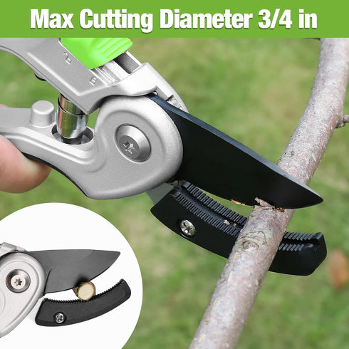 WORKPRO Garden Anvil Pruning Shears, 8" Garden Pruning Scissors Heavy Duty with Ergonomically Design Handle, Labor-Saving Garden Clippers Hand Too...
