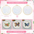 6 Set Butterfly Embroidery Kit Butterfly and Flower Cross Stitch Set Embroidery Kits for Adults with Patterns Instructions Embroidery Hoops Thread...