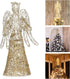PRETYZOOM Christmas Tree Topper Exquisite Glitter Angel Tree Topper Light Angel Tree Topper Figure Treetop Ornament for Christmas Festival Home Ma...
