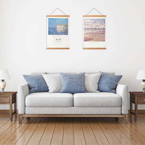 FALAMON Magnetic Poster Hanger Frame, 18x12 18x24 18x28 Teak Wood Magnet Poster Frame for Posters, Prints, Photos, Pictures, Maps, Scrolls, and Ca...