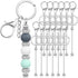 12 Pcs Beadable Keychains Bars Bulk for Keychain Making Blank Beaded Metal Keychain for Craft Keychain DIY Gift(Silver)...