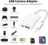 SUNTRSI USB Camera Adapter, USB Female OTG Adapter for iPhone iPad, Portable USB Adapter for iPhone with Charging Port, No Application, Plug and P...