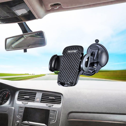 Phone Mount for Car Dash & Windshield, Industrial-Strength Sticky Gel 3" Diameter Suction Cup Car Phone Mount for All Cellphones & More...
