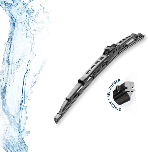 Hella OE Quality 18 Inch All Seasons Streak-Free Rubber Standard Wiper Blade (2 Blades) fit select Cadillac Chevrolet Ford GMC Hyundai Jeep Mazda ...