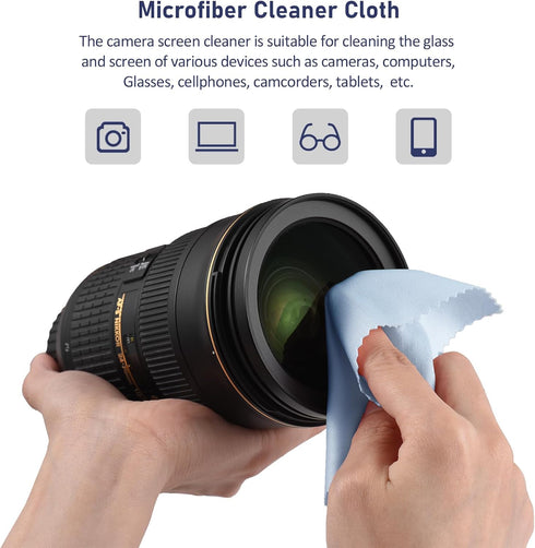 Andoer 10×10cm Microfiber Cleaning Cloth for Glasses 4pcs Screen Cleaner Cloth Premium Cloth for Lens/DSLR Camera/Camcoder/Phone/Tablet/Computer...