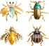 4 PCS Insect Brooches Lapel Pins Crystal Insect Themed Insect Brooches for Women...