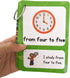20 Analog Clocks Telling Time Flashcards Educational Learning Toys Toddlers Kids Learning Pocket Cards Kindergarten Supplies...