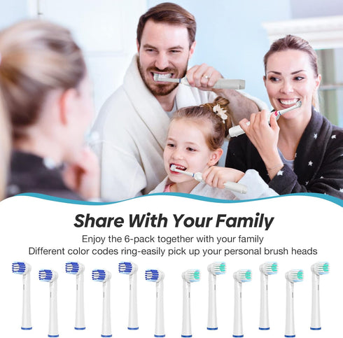 Replacement Heads Compatible with Oral B Braun, Electric Toothbrush Refills Heads Compatible with OralB Pro 1000, 9600, 500, 3000, 8000, 7000, Sen...