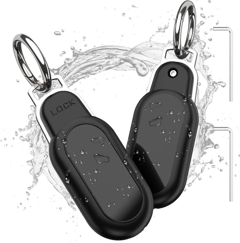 2 Pack Waterproof Keychain Holder Case for Samsung Galaxy SmartTag2, Tracker Protective Case Compatible SmartTag 2, Smart Tag 2 Holder with Key Ri...
