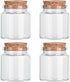 4PCS 50ml Small Empty Glass Bottle with Cork Stopper Storage,Small Glass Bottle Jars for DIY Art Crafts Projects Decoration Party Supplies and Wed...