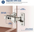Ravinte 1 Pair 2 Packs Full Overlay Cabinet Door Hinges,105 Degree Adjustable Concealed Kitchen Cabinet Hinges Soft Close for Face Frame Cabinet...
