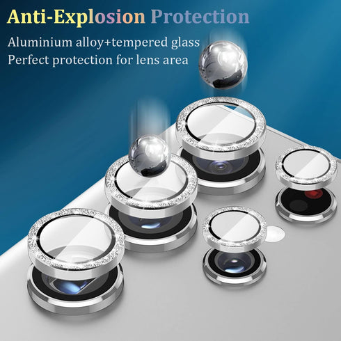 for Galaxy S23 Ultra Camera Lens Protector, Aluminium Alloy Ring 9H Tempered Glass Anti Scratch Decorative Camera Cover Accessories for Samsung Ga...