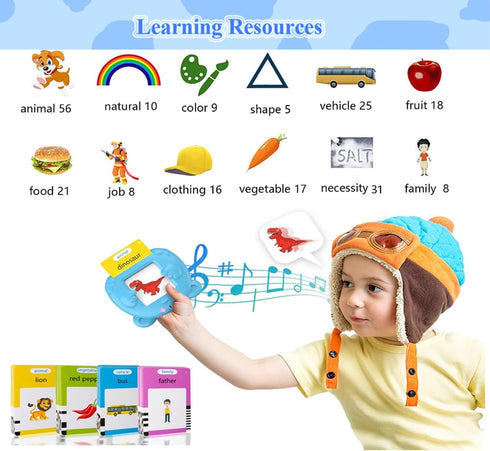 Toddler Talking Cards Toys, Preschool Learning Toy for 3 4 5 6 Years Boys Girls, Educational Montessori Speech Therapy Autism Toys with 224 Sight ...