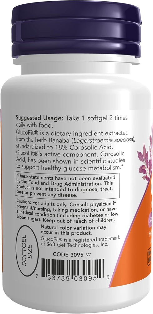 GlucoFit, 60 Sgels by Now Foods (Pack of 3)...