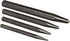 Mayhew Tools 62215 Center Punch, Black Oxide Finish, 4-Piece...