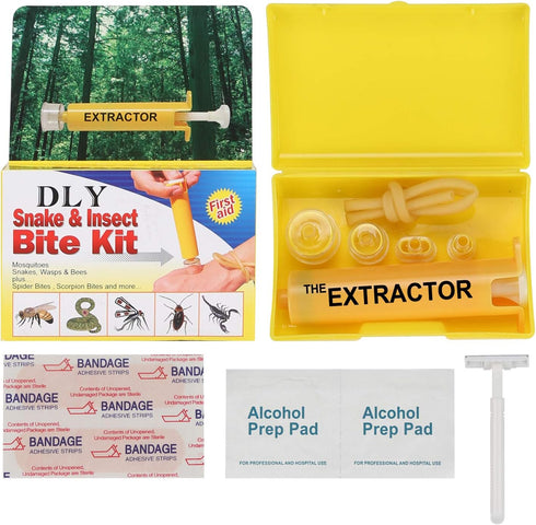 Snake Bite Kit, Bee Sting Kit, Emergency First Aid Supplies, Venom Extractor Suction Pump, Bite and Sting First Aid for Hiking, Backpacking and Ca...