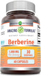Amazing Formulas Berberine 1000mg Per Serving 60 Capsules Supplement | Non GMO | Gluten Free | Made in USA...