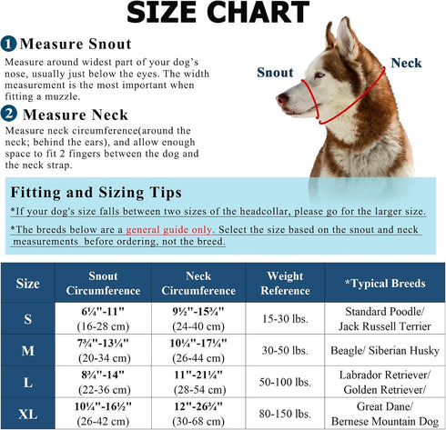 BARKLESS Dog Head Collar, No Pull Dog Halter with Soft Padding, Reflective Training Tool for Medium Large Dogs, Labrador, Stops Heavy Pulling and ...