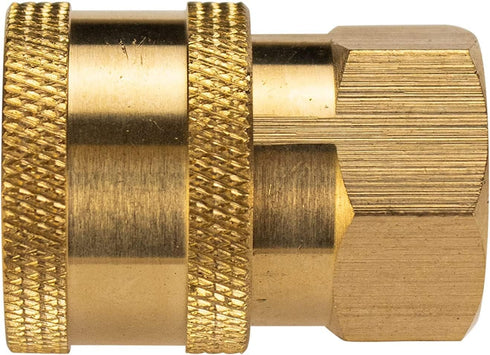 Simpson Cleaning 7100021 Replacement QC Socket for Pressure Washer Extension Wands Up to 4500 PSI, Brass, 1/4-Inch FNPT, Gold...