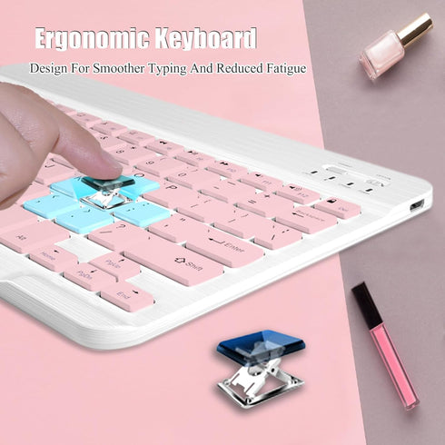 Bluetooth Keyboard for Mac Ultra-Compact Wireless Keyboard, Compatible with MacBook Pro/Air, iPad Laptops and PCcompatible Windows Android (Rechar...