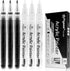 Black Paint Pens, 6 Pack 0.7mm Acrylic Black Permanent Marker ,White Paint Pens for Rock Painting, Stone,Wood, Plastic, Ceramic, Glass, Metal Canv...